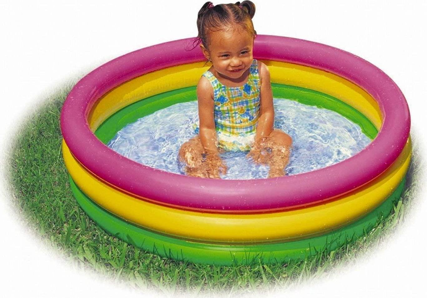 Intex Sunset Glow Baby Pool (34in x 10 in), Beige