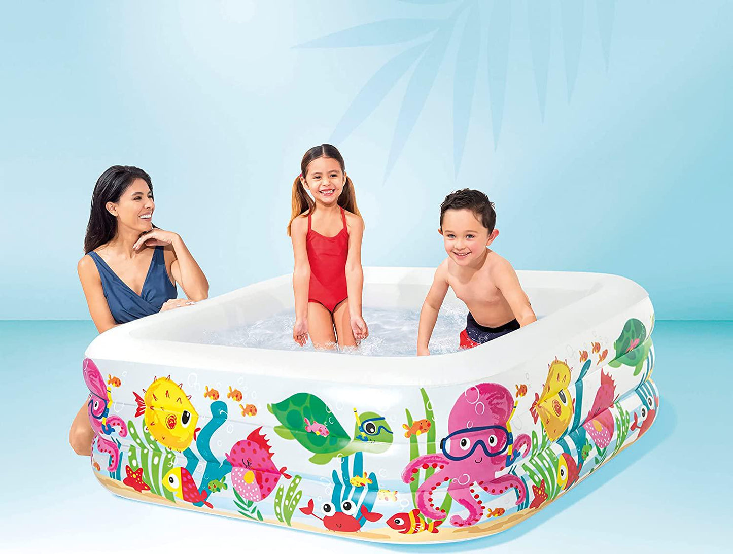 Intex Swim Center Clearview Aquarium Inflatable Pool, 62.5 X 62.5 X 19.5 , for Ages 3+