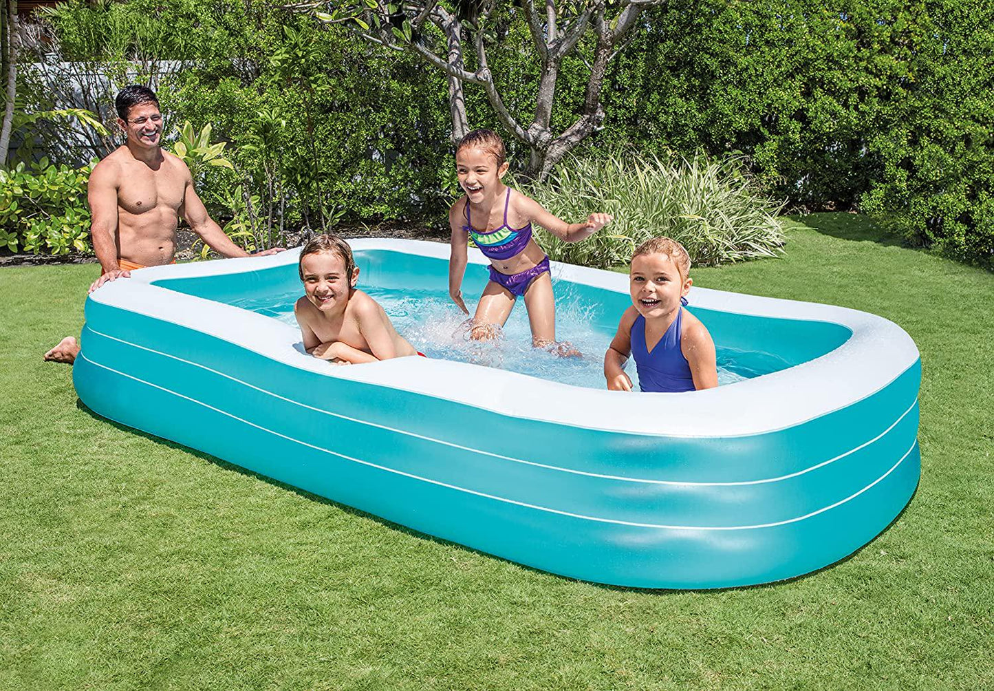 Intex Swim Center Family Inflatable Pool, 120 X 72 X 22 , for Ages 6+