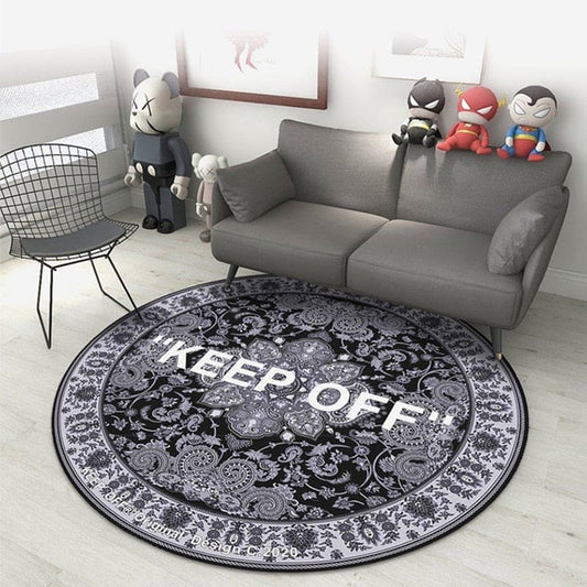 "KEEP OFF" Round Carpet-