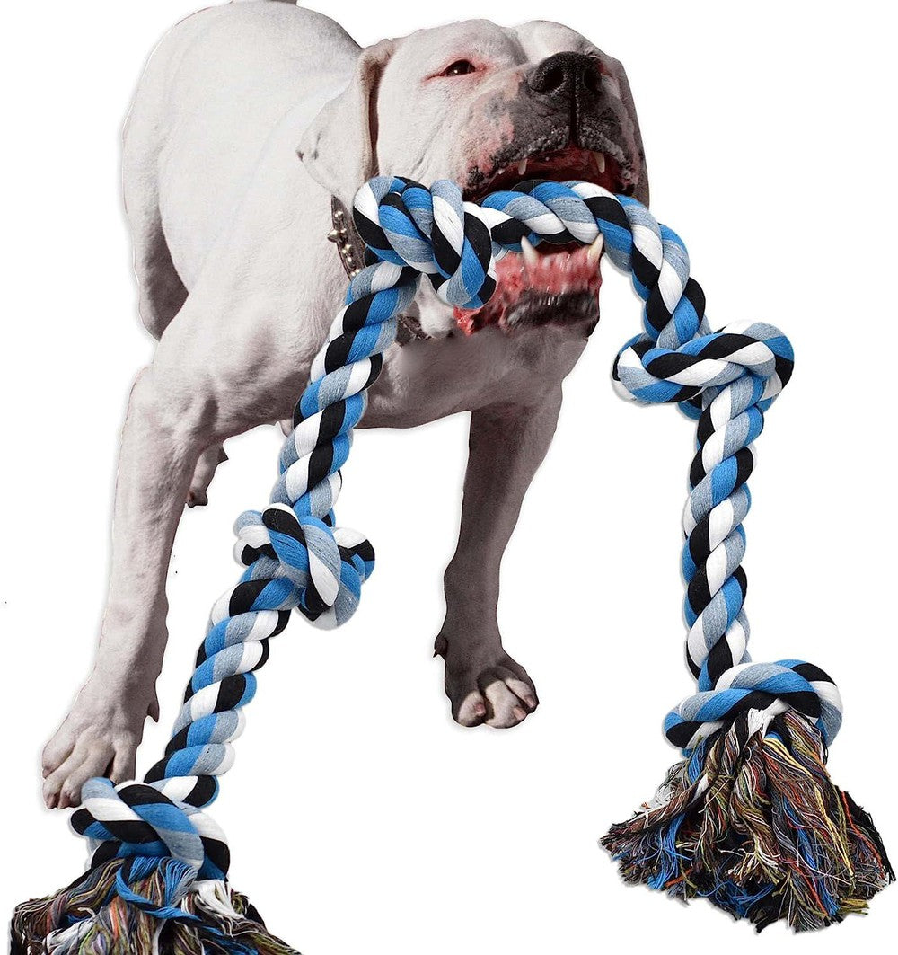 LECHONG Dog Toys for Aggressive Chewers Tough Rope Chew Toys for Large and Medium Dog 3 Feet 5-