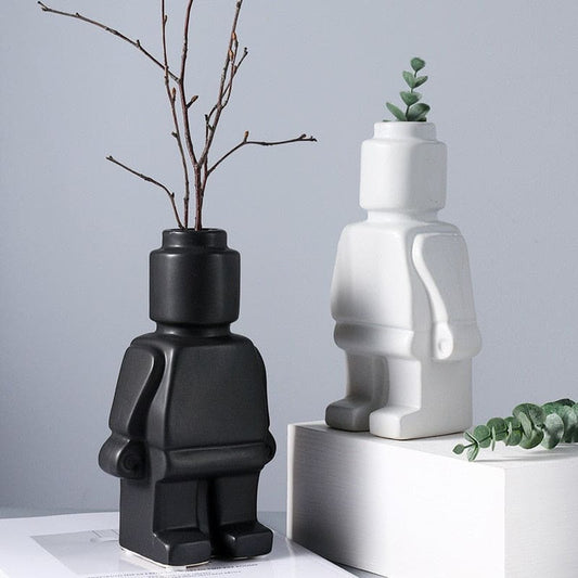 Lego Man Ceramic Flower Vase-