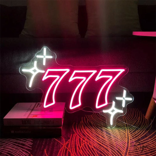 Lucky Number 777 Neon Sign-