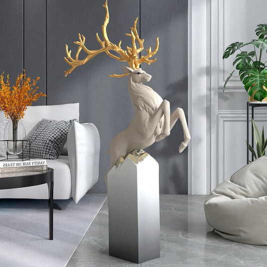 Luxury Deer Ceramic Statue-