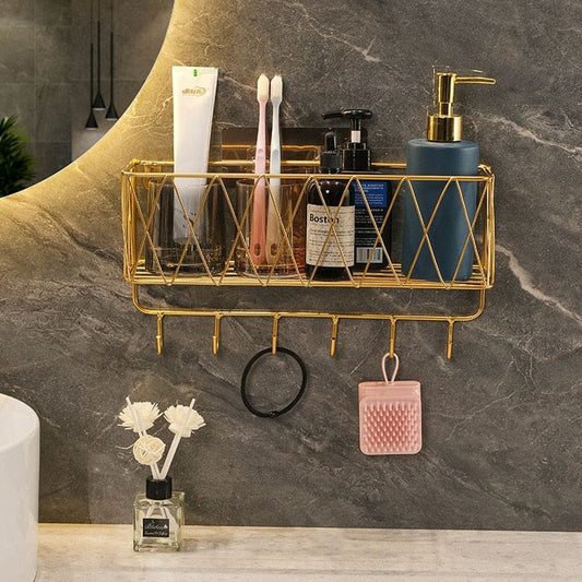 Luxury Gold Bathroom Shelf-