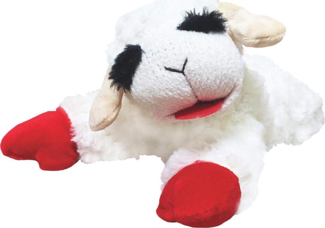 Lamb Chop Dog Toy Soft Plush Squeaker Classic TV Puppet Character Choose Size (Jumbo - 24in), Large Breeds
