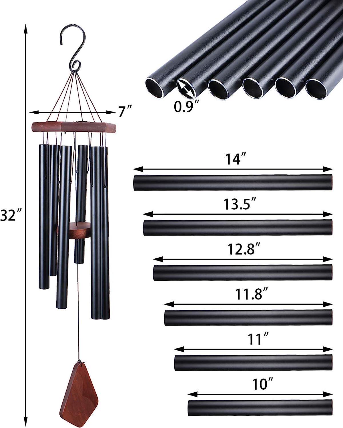 MUMTOP Wind Chimes Outdoor Large Deep Tone, Musical Tuned Wind Chimes, Metal Outdoor Decorative Wind Chimes Memorial and Sympathy