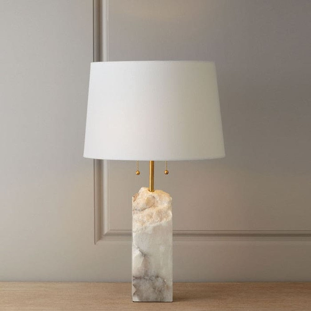 Marble Block Table Lamp-
