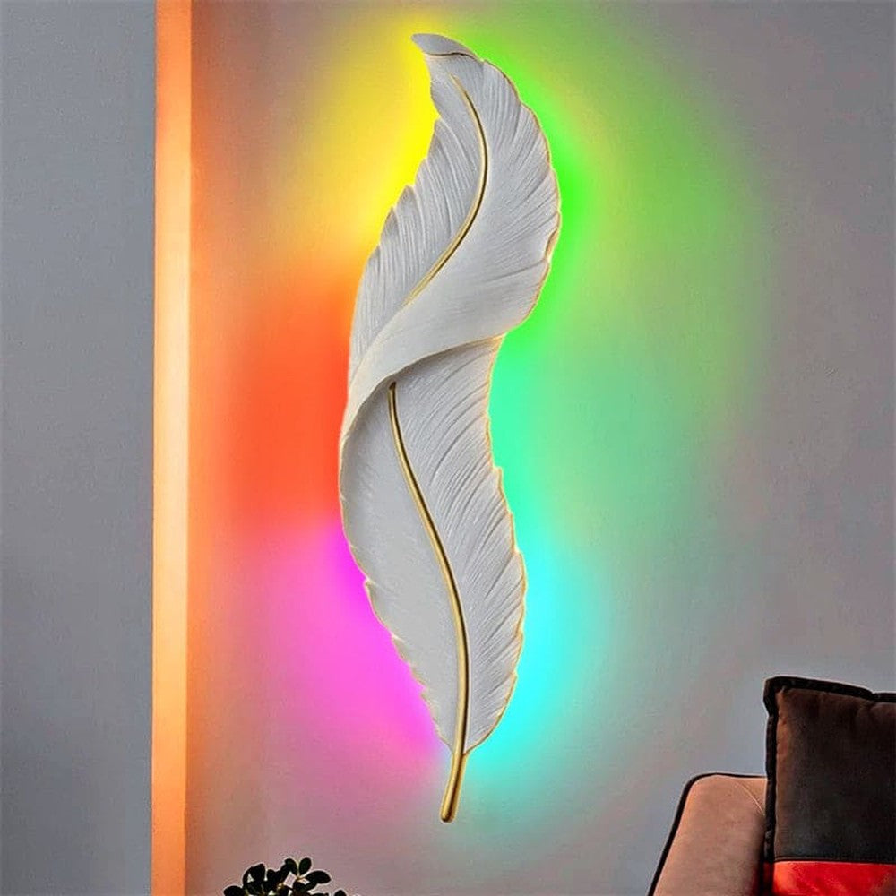 Modern Feather RGB Led Wall Lamp-