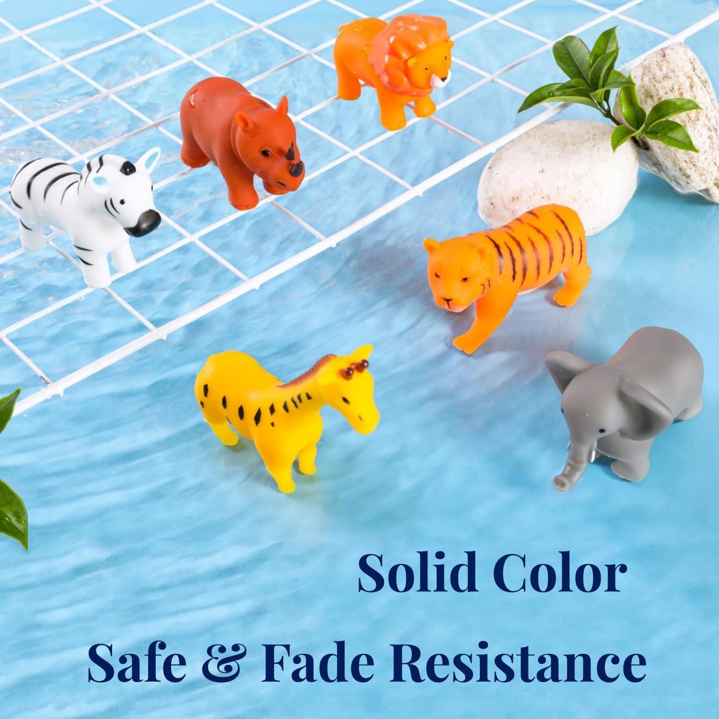 Mold Free Animal Baby Bath Toys for Toddlers/ Infants 6 - 12- 18 Months, No Hole No Mold Bathtub Toys,