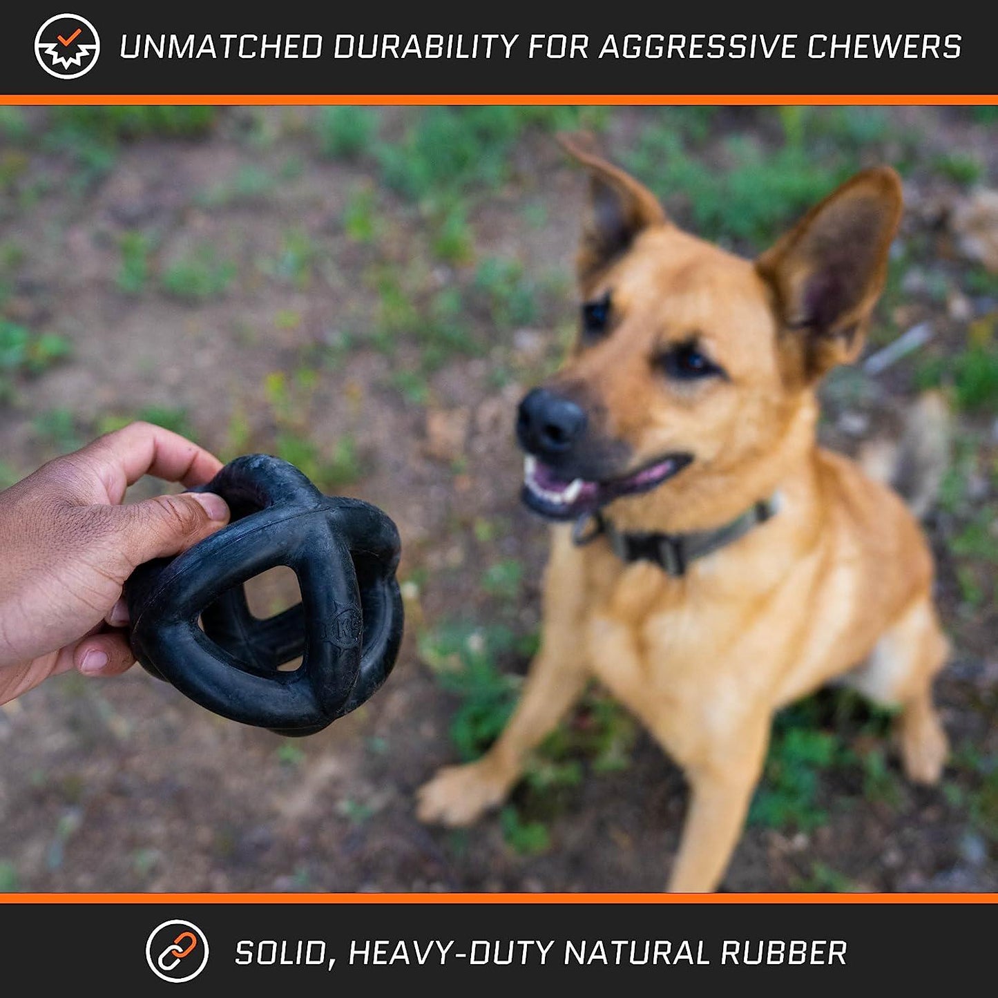 Ultra Durable RingBall - Lifetime Replacement Guarantee - for Medium and Large Dogs - Aggressive Chewers