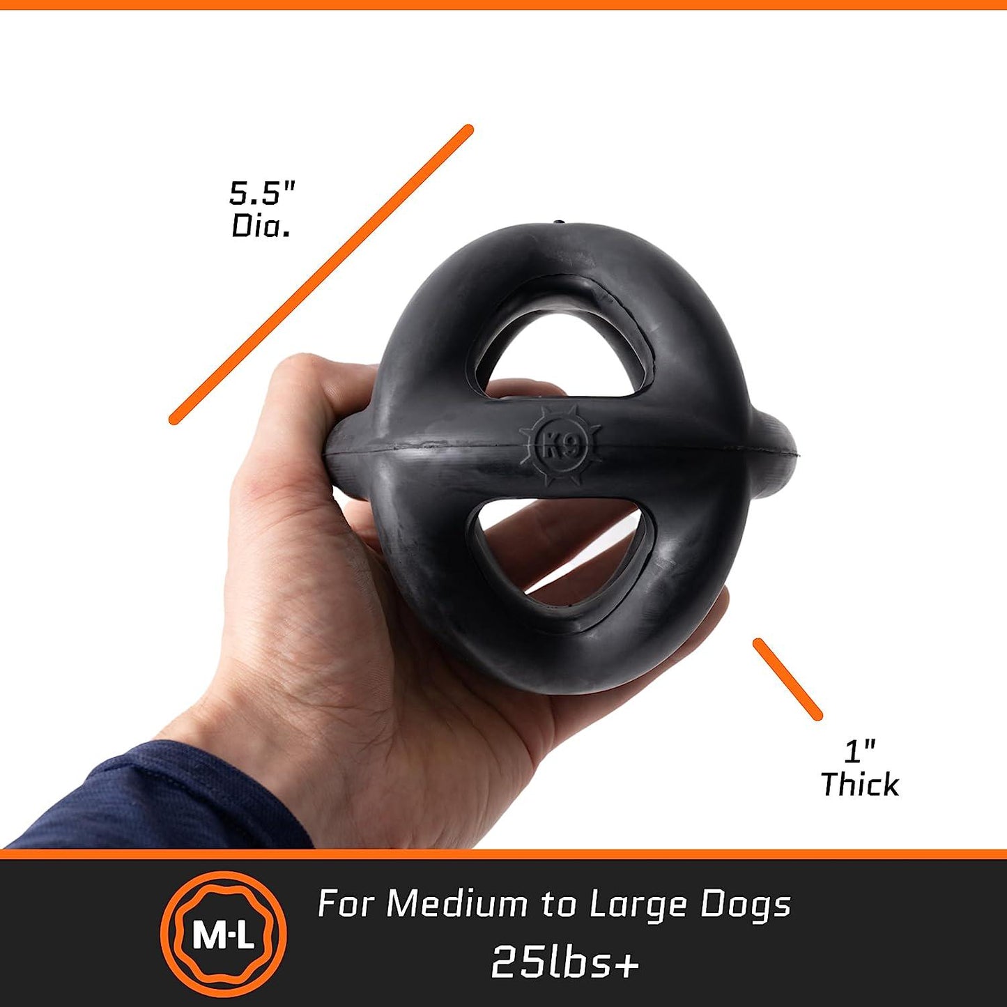 Ultra Durable RingBall - Lifetime Replacement Guarantee - for Medium and Large Dogs - Aggressive Chewers