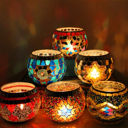 Mosaic Tea Light Holder-