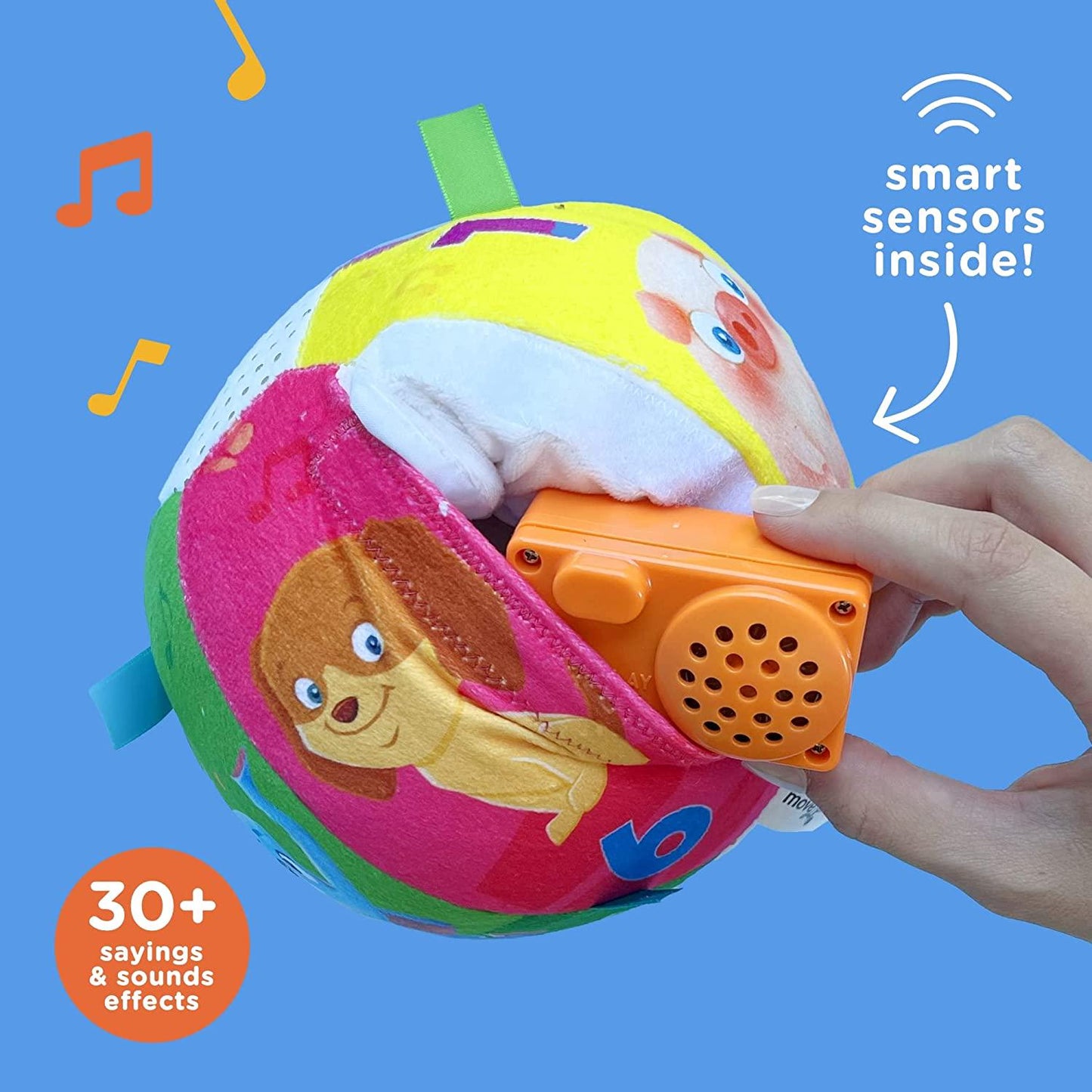 Toddler and Baby Ball with Music and Sound Effects, Baby Toy for 6 to 12 Months, Boy and Girl 1 Year Old Birthday Gift