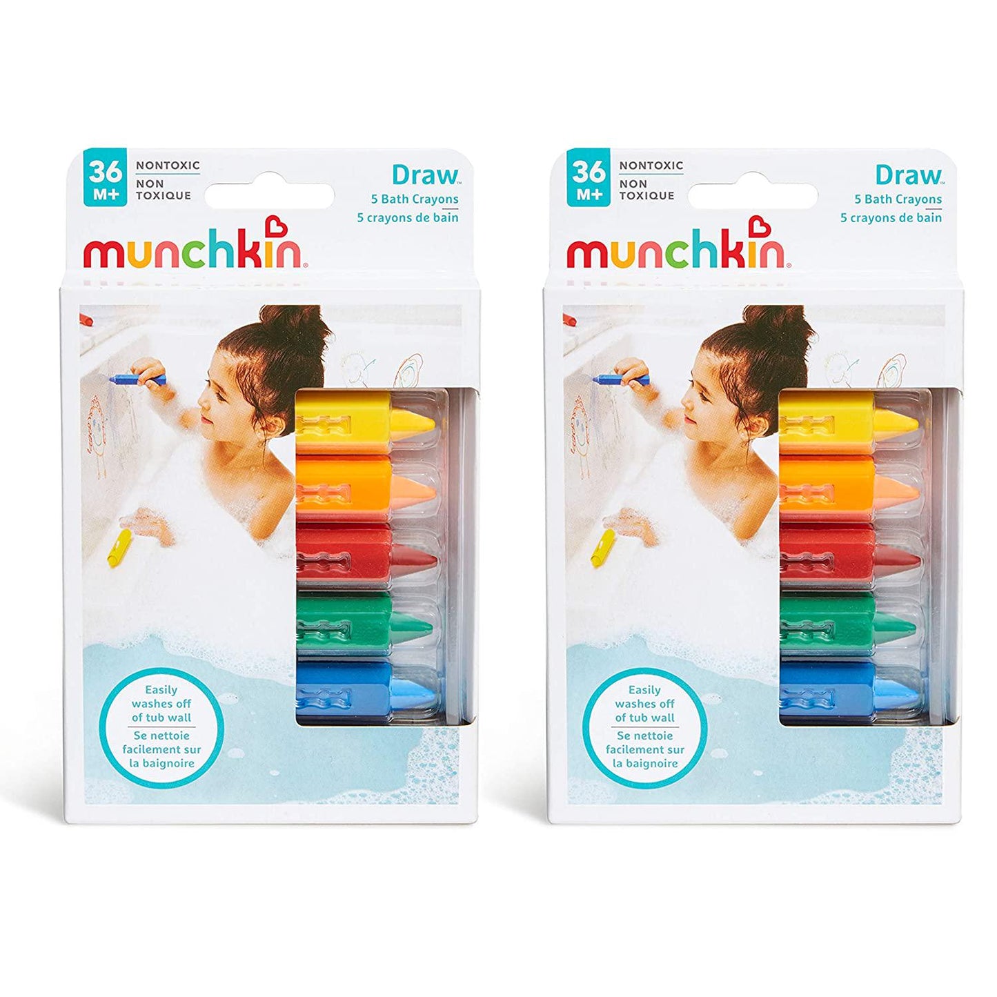 MunchkinÂ Draw Bath Crayons Toddler Bath Toy, 10 Pack