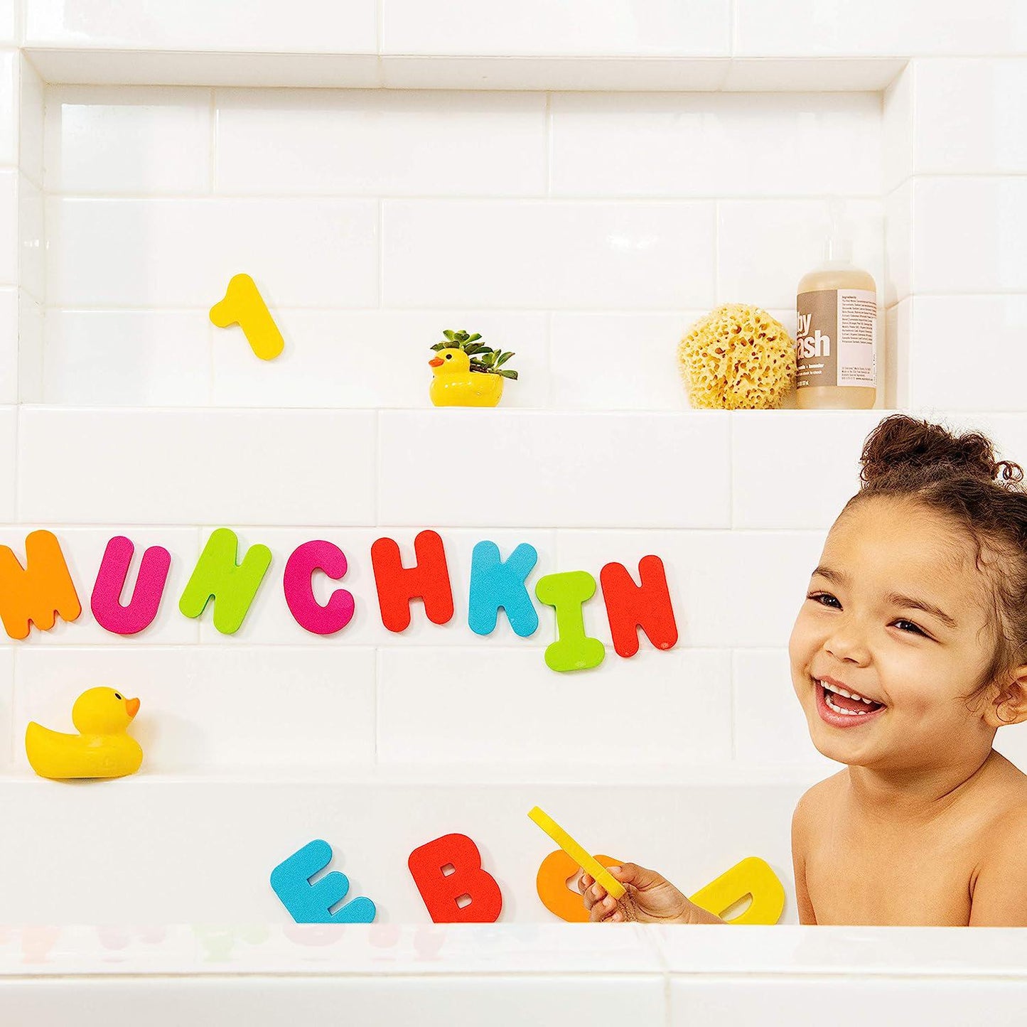 MunchkinÂ Learn Bath Letters and Numbers 36pc Toddler Bath Toy