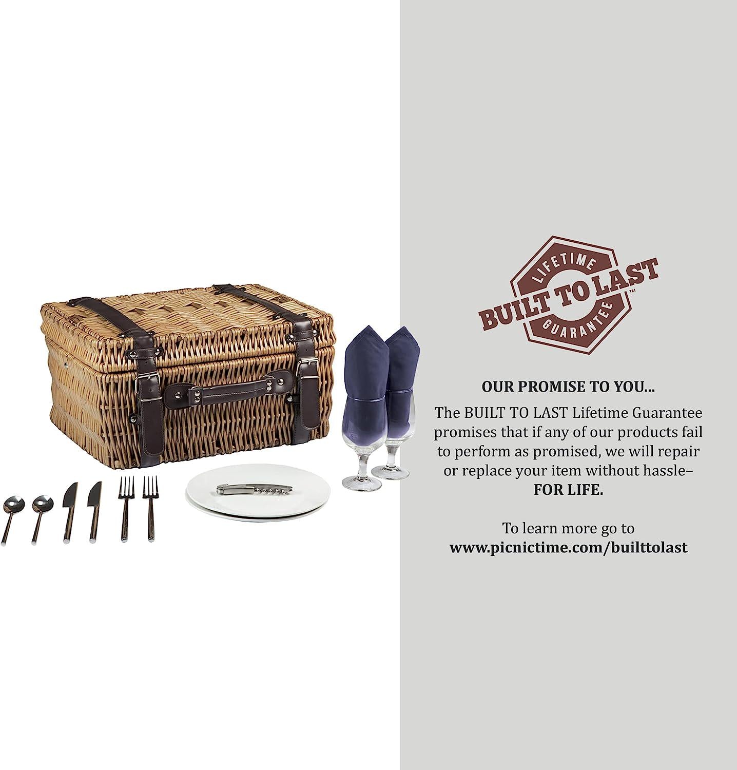 NFL Champion Picnic Basket with Deluxe Service for Two