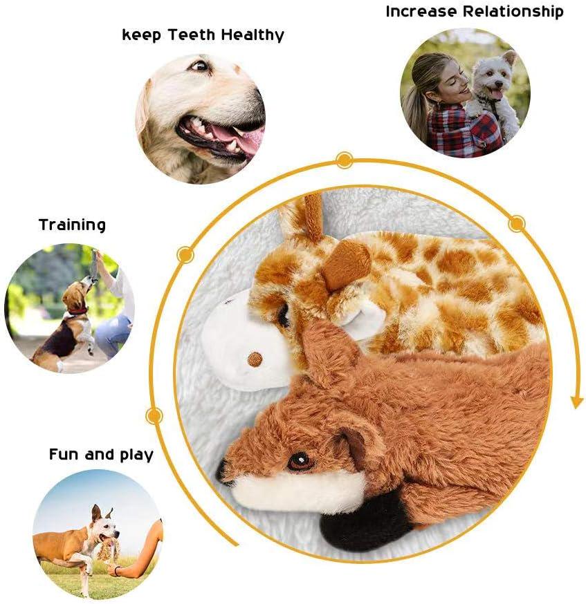 5 PCS Crinkle Dog Squeaky Toys with Double Layer Reinforced Fabric, Durable Plush Dog Toys, No Stuffing Body Dog Toy Set for Small