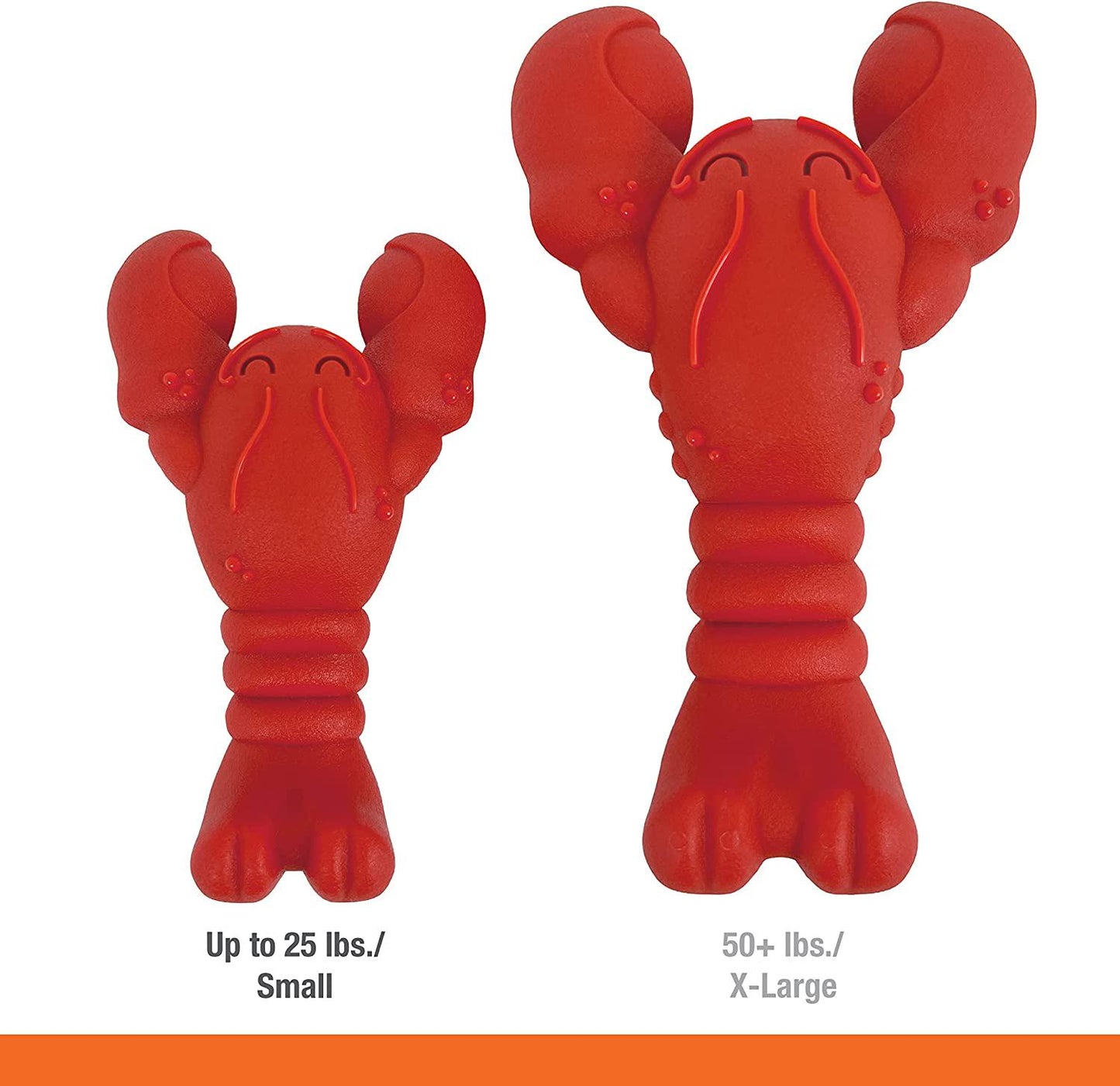 Lobster Dog Toy Power Chew Cute Dog Toys for Aggressive Chewers with a Funny Twist! Filet Mignon Flavor, Small/Regular (1 Count)