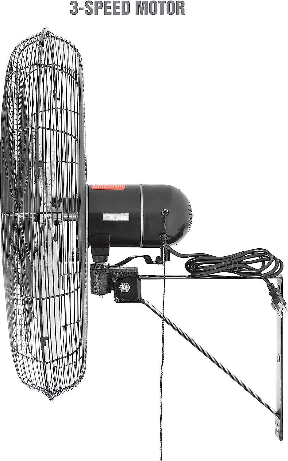 OEM24884 30 Oscillating Wall Fan 9500 CFM Max Wall Mount Oscillating Fan, Large Industrial Fan Wall Mount Fans, Heavy Duty, 30 Inch