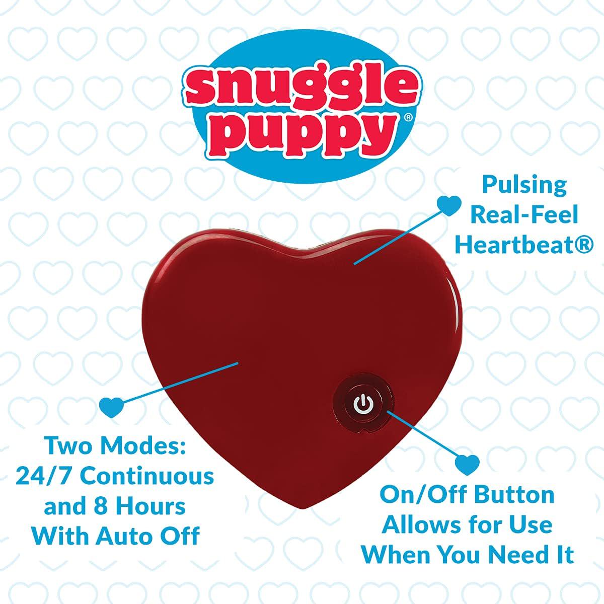 Original Snuggle Puppy Heartbeat Stuffed Toy for Dogs - Pet Anxiety Relief and Calming Aid - Comfort Toy for Behavioral Training - Biscuit