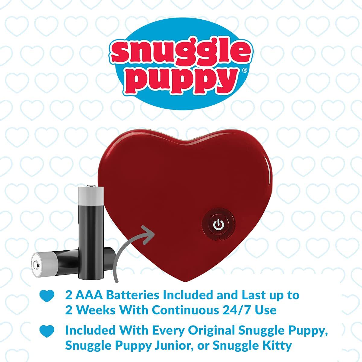 Original Snuggle Puppy Heartbeat Stuffed Toy for Dogs - Pet Anxiety Relief and Calming Aid - Comfort Toy for Behavioral Training - Biscuit