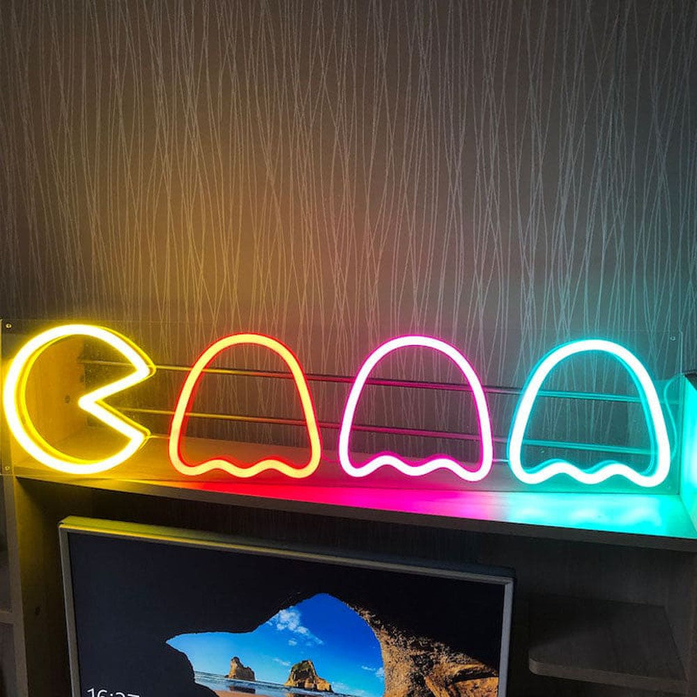 Pac Man Gamer Led Neon Sign-