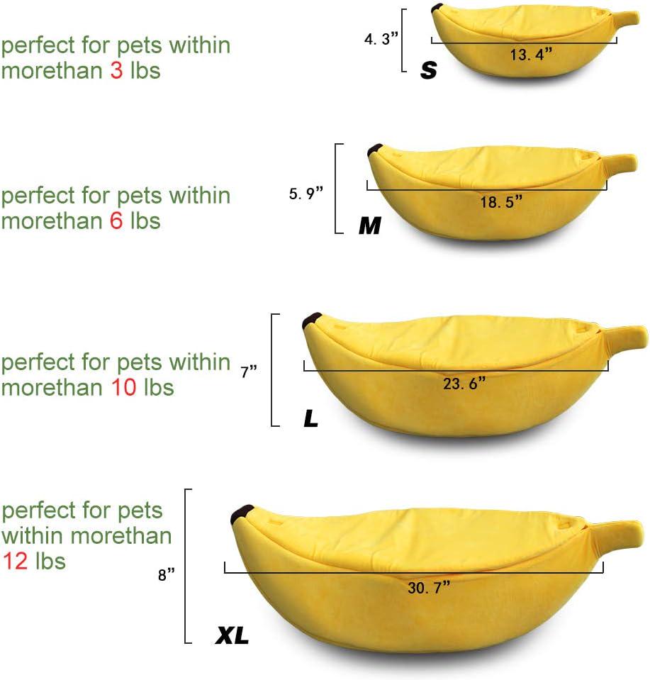 · · Cute Banana Cat Bed House Large Size