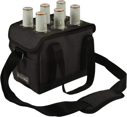 Picnic at Ascot Insulated Six Bottle Beer Caddy with Opener-