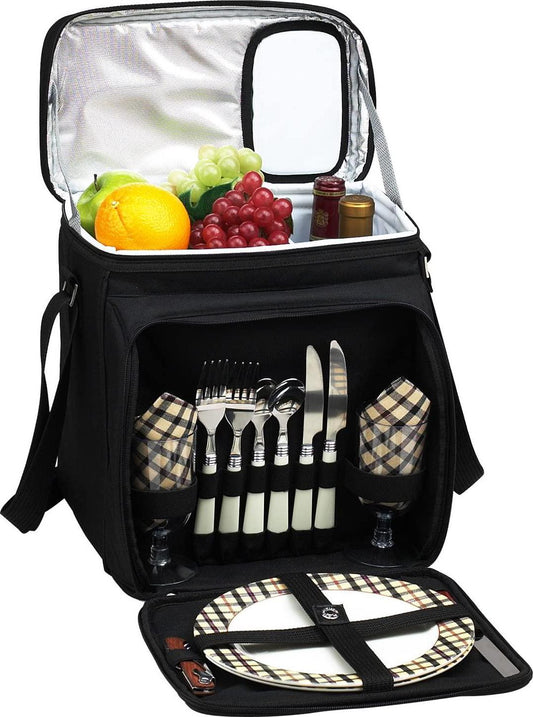 Picnic at Ascot Original Insulated Picnic Basket/Cooler Equipped with Service for 2- Designed, Assembled and Quality Approved in the USA-