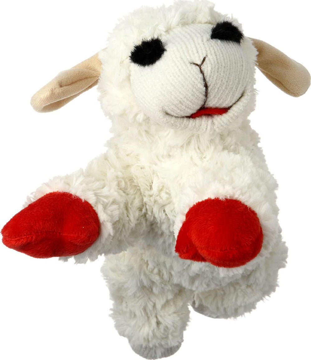 Plush Dog Toy, Lambchop, 10 , White/Tan, Small-