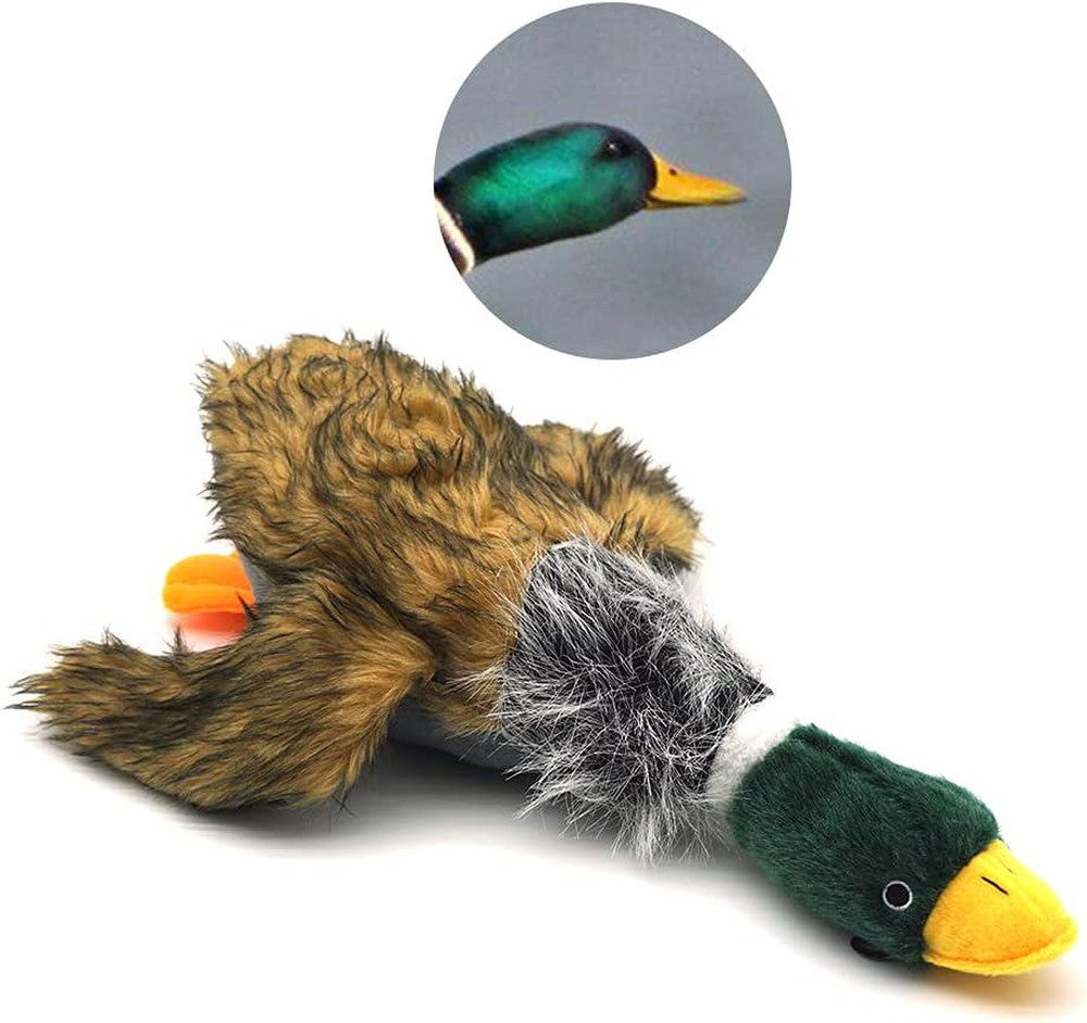 Plush Mallard Duck Dog Toy, Squeaky Dog Toy, Plush Dog Chew Toy for Large Dogs, 15-Inch-