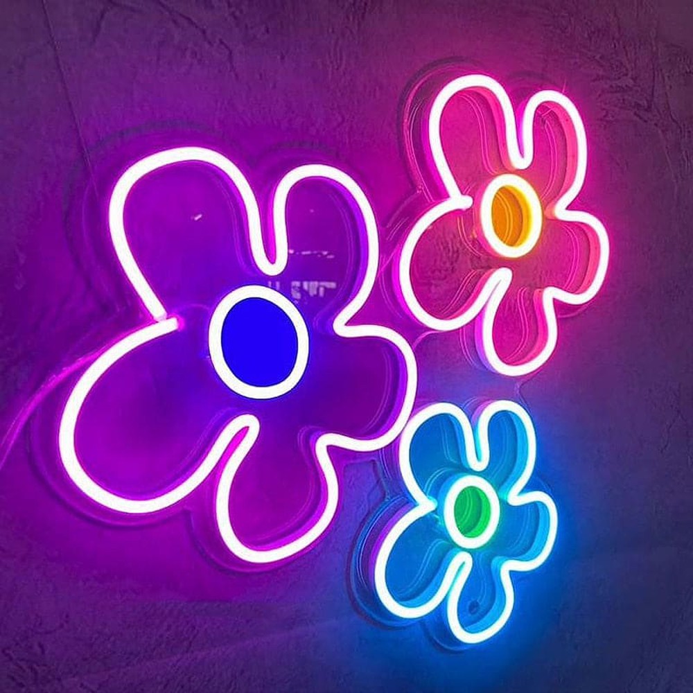 Popping Flowers Neon Sign-