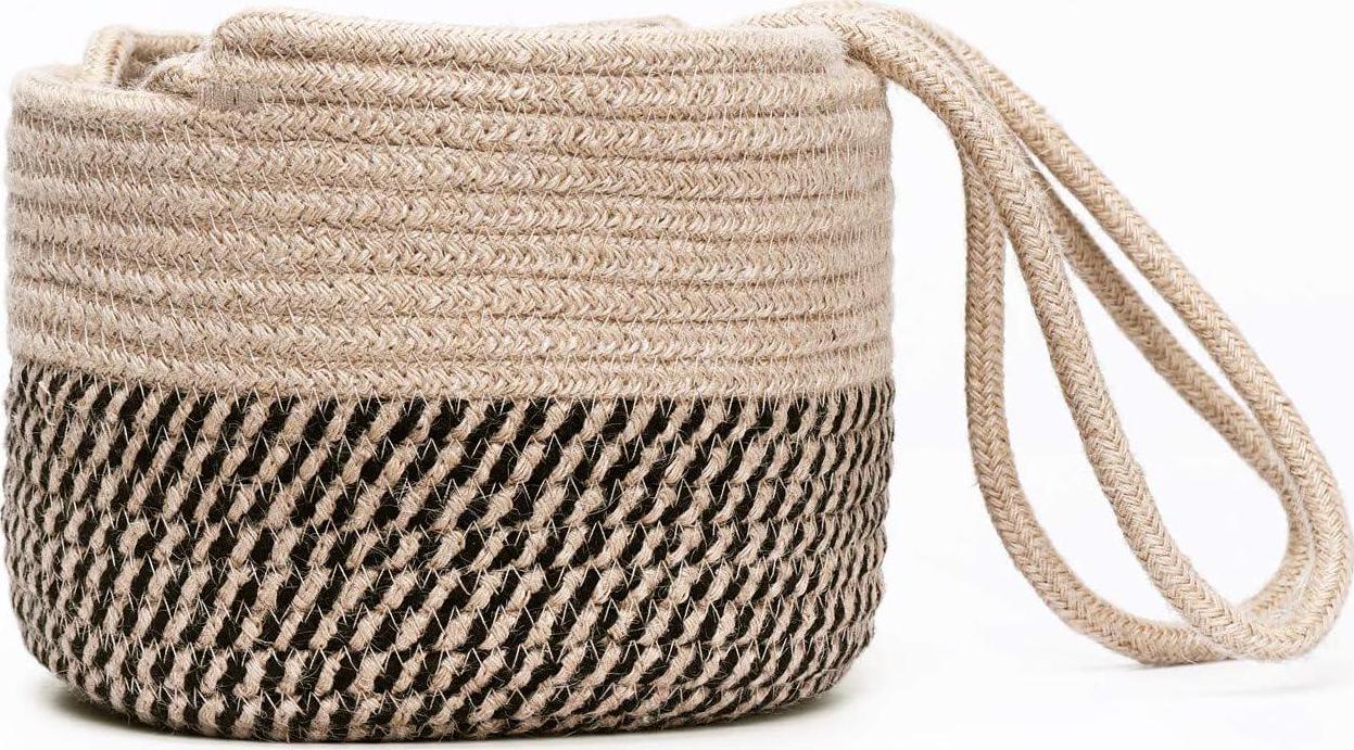 RUIZHIXUAN Hanging Planter Basket Jute Rope Woven Plant Hangers Indoor Hanging Plant Holder Up to 7 Pot Macrame Modern Storage Organizer Home Decor (Jute)