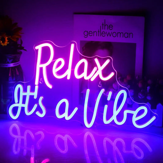 Relax It's a Vibe Neon Night Light-