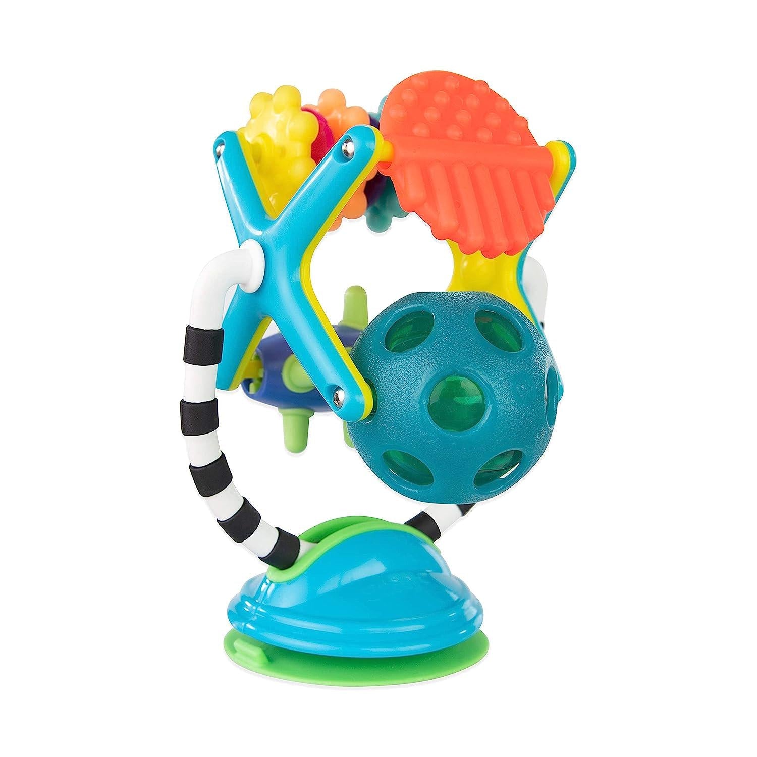 Sassy Teethe and Twirl Sensation Station 2-in-1 Suction Cup High Chair Toy | Developmental Tray Toy for Early Learning | for Ages 6 Months and Up-