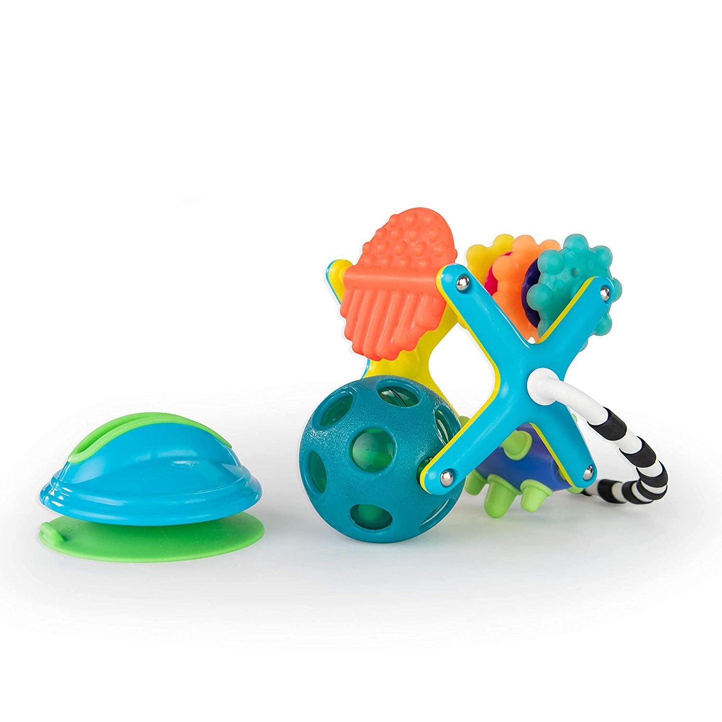 Sassy Teethe and Twirl Sensation Station 2-in-1 Suction Cup High Chair Toy | Developmental Tray Toy for Early Learning