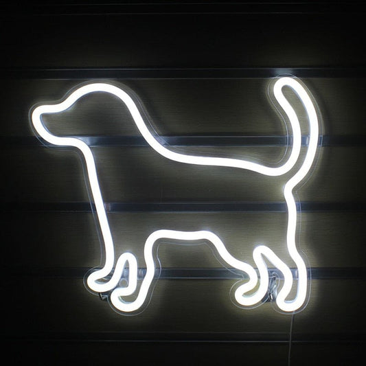 Small Dog Shaped Neon Sign-