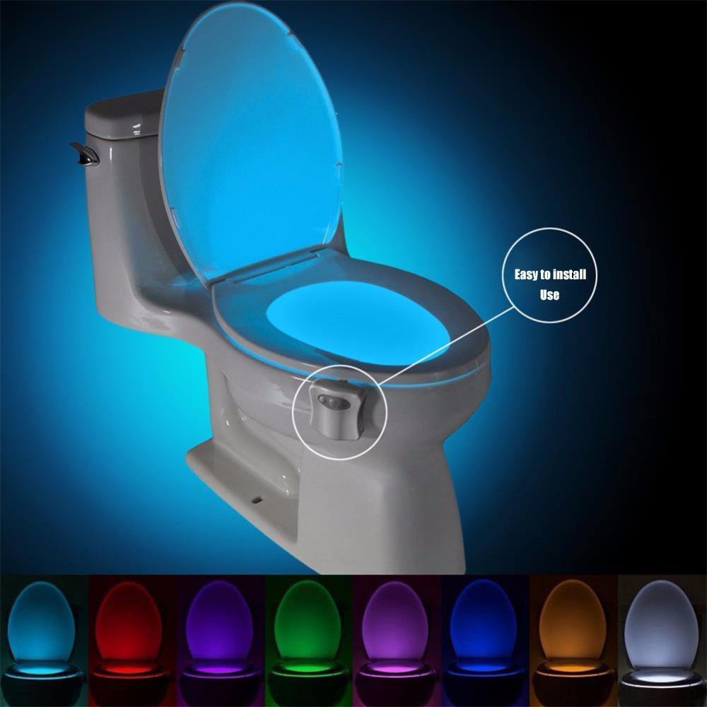 Smart PIR Motion Sensor Toilet Seat w. Night Light-