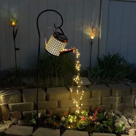 Solar Watering Can Hanging Light-