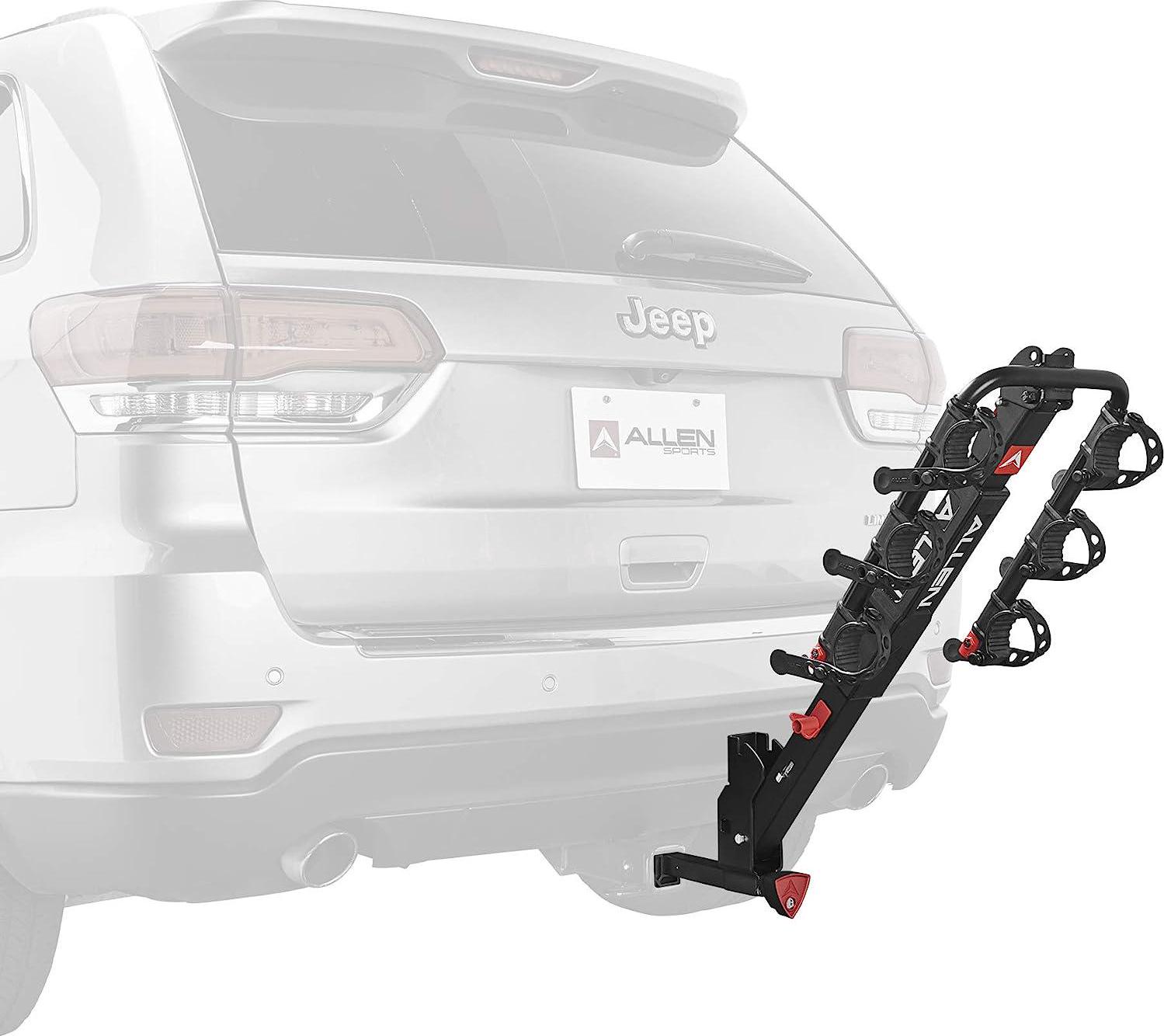 Sports Premier Locking Quick Release 3-Bike Carrier for 2 in. and 1 1/4 in. Hitch, Model QR535 , Black-