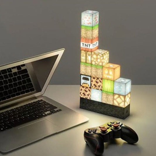 Square Building Block Minecraft Lamp-