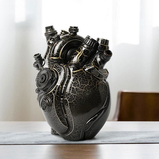 Steampunk Heart Vase-