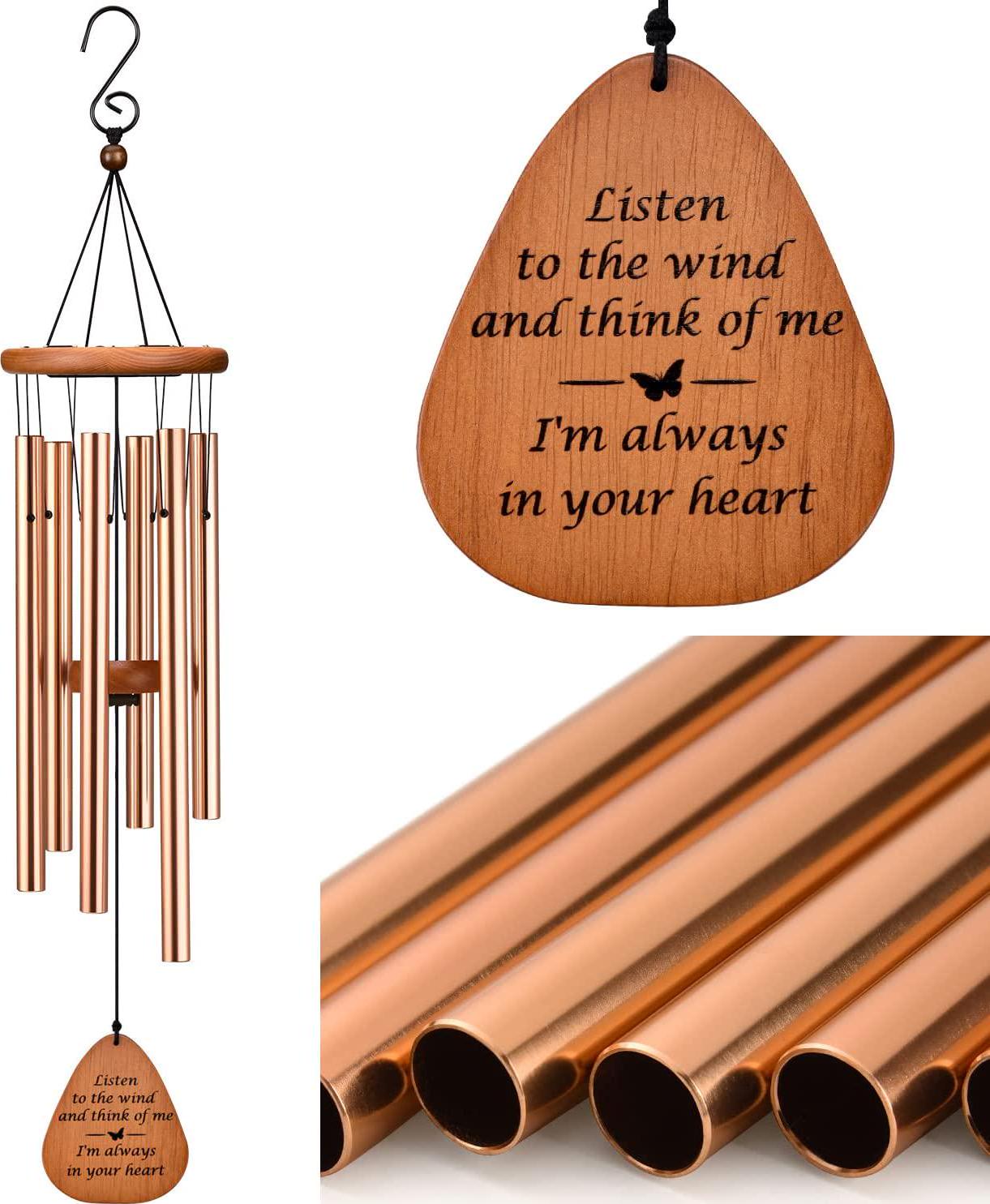 Sympathy Wind Chimes, Memorial Wind Chimes for Loss of Loved One Prime, Special and Meaningful Bereavement/Memorial Gifts/Sympathy Gift in Memory of a Loved one, Loss of Mother/Father, 32 Inch-