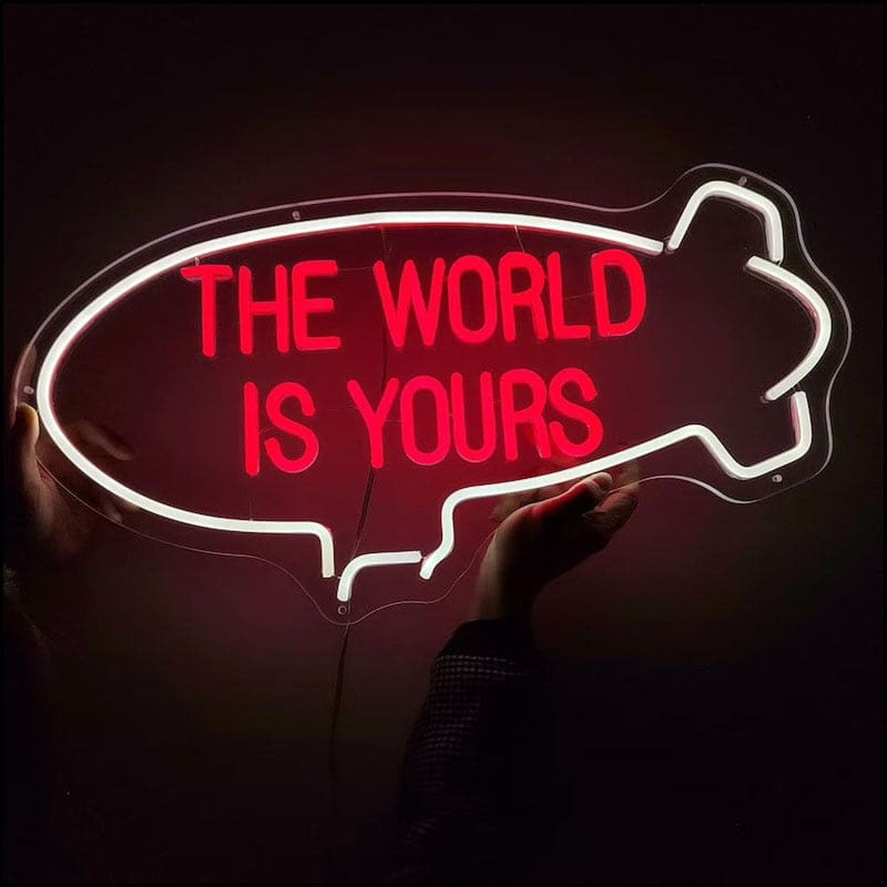 The World Is Yours Blimp Neon Sign-Lighting