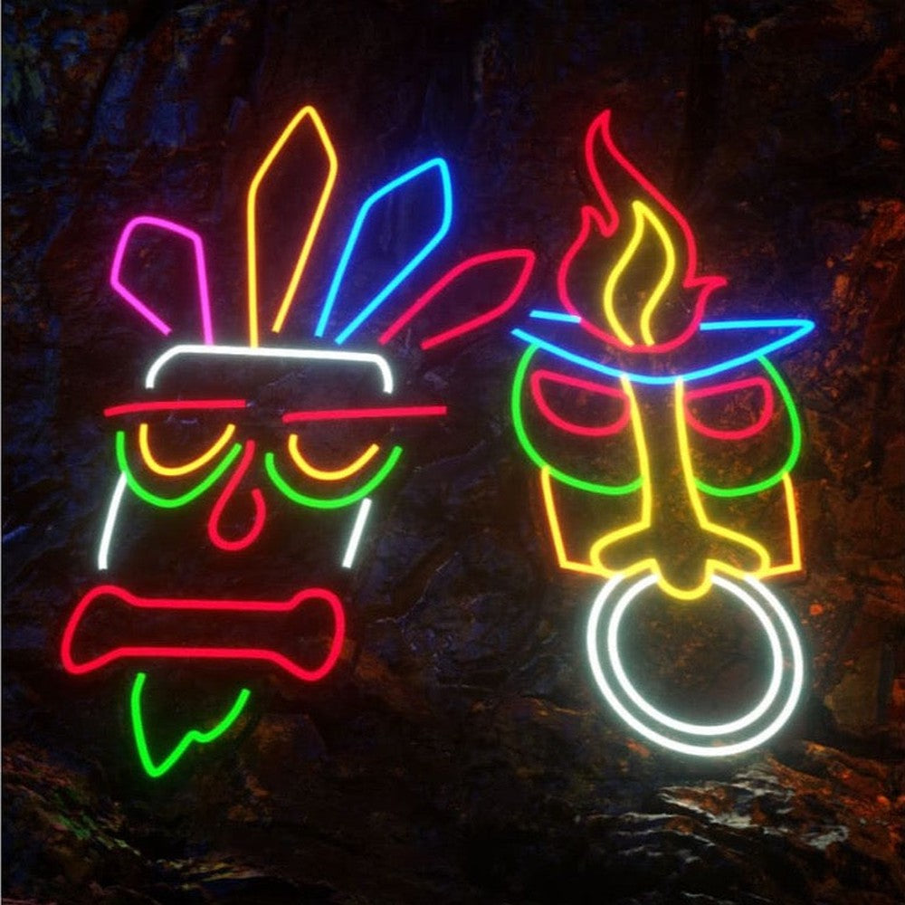 Tiki Mask Neon Signs-Lighting