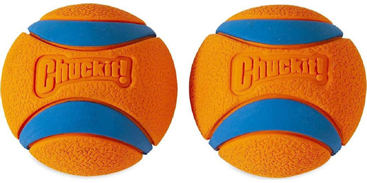 Ultra Ball Dog Toy, Medium (2.5 Inch Diameter) Pack of 2, for breeds 20-60 lbs-