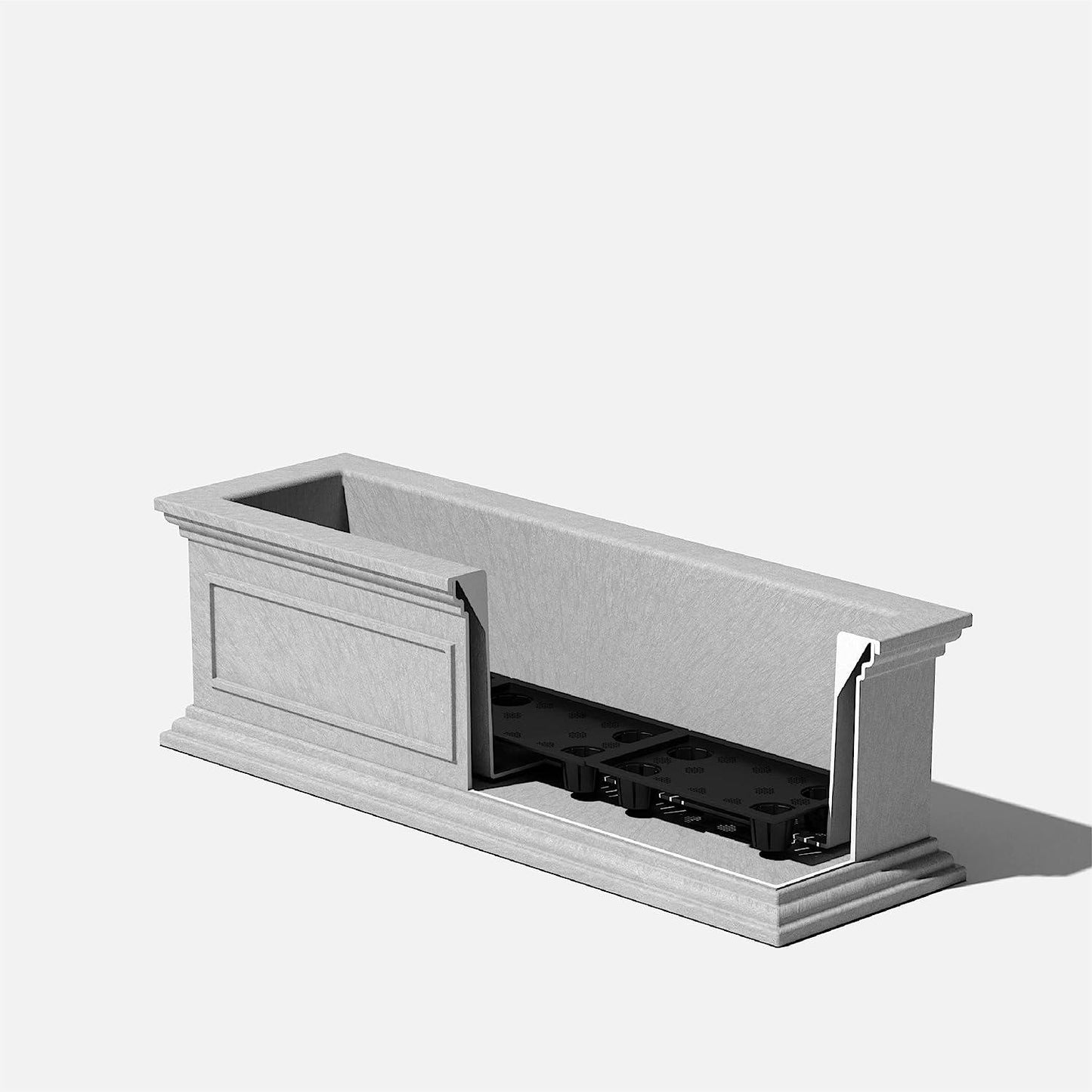 Veradek Brixton Window Box Planter - 2 Pack (36 inch, Gray)