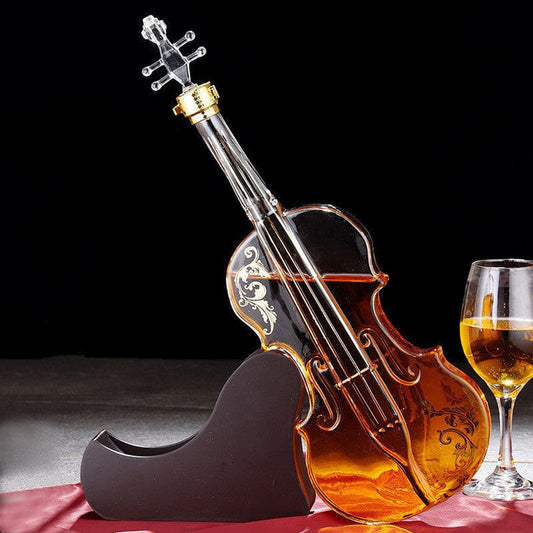 Violin Whisky Decanter With Holder Wine-
