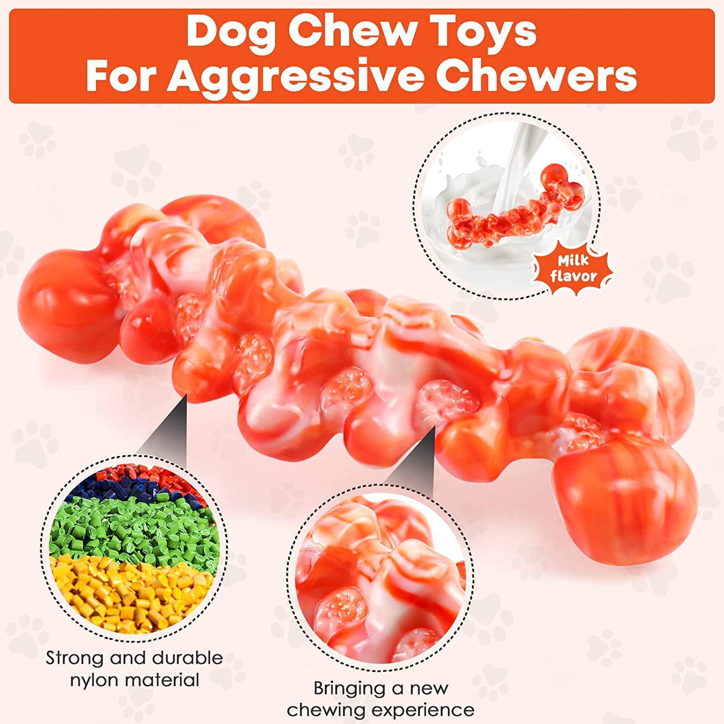 WOWBALA Dog Toys for Aggressive Chewers/Dog Chew Toy/Large Dog Toys/Indestructible Dog Toys/Dog Chew Toys